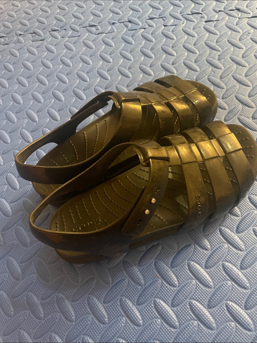 Black crocs jelly sandals